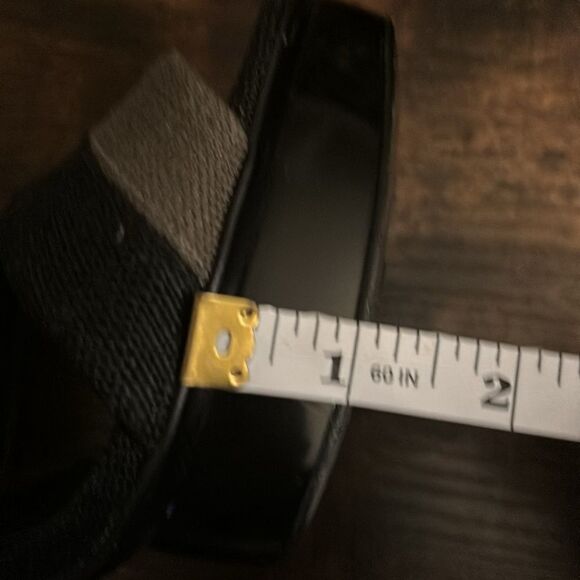 Tory Burch Stripped Canvas/ Leather Platform Sandal Size 9 - Picture 9 of 9